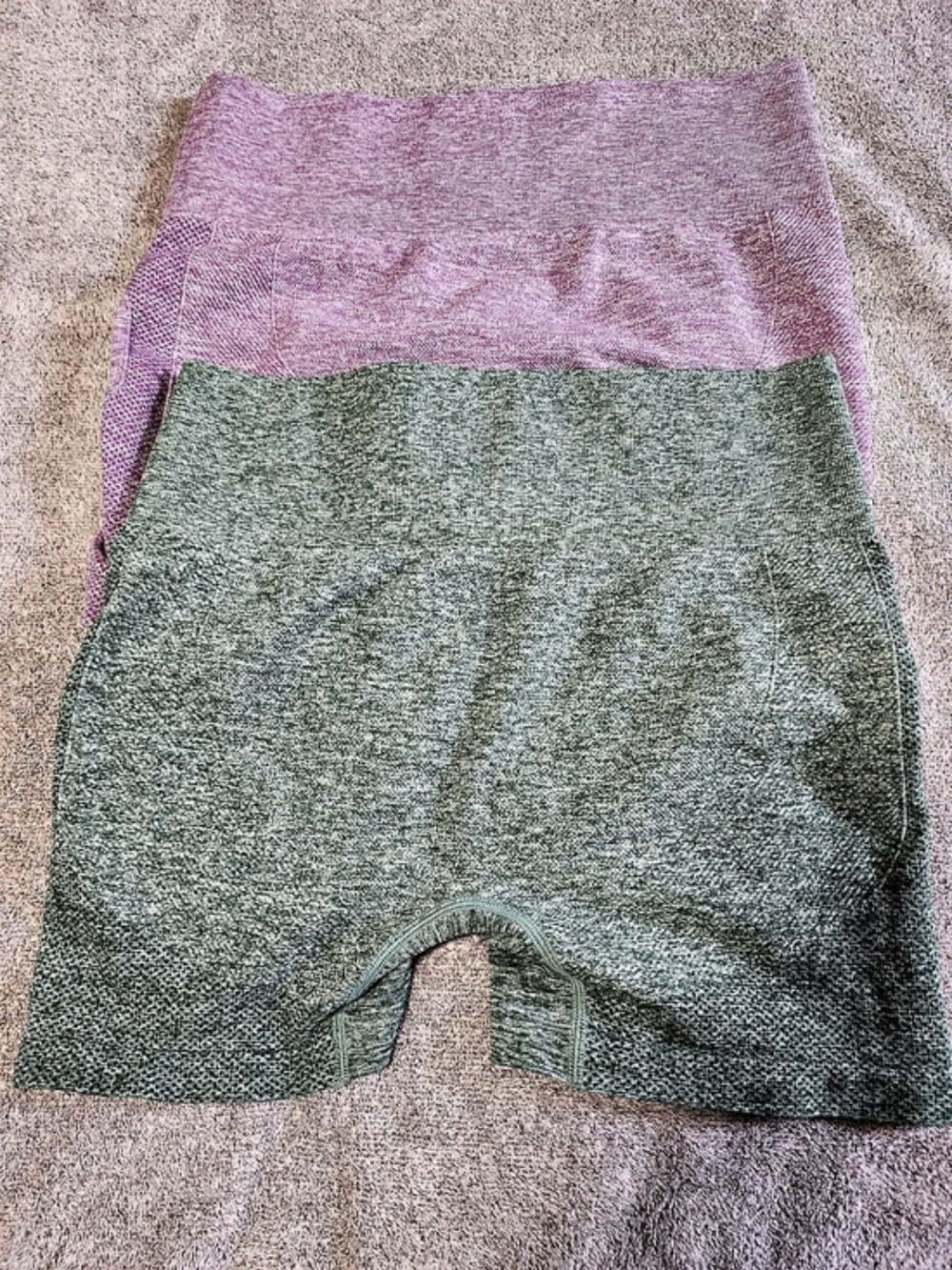 Women's Color Block Bike Shorts in Green & Pink Like New